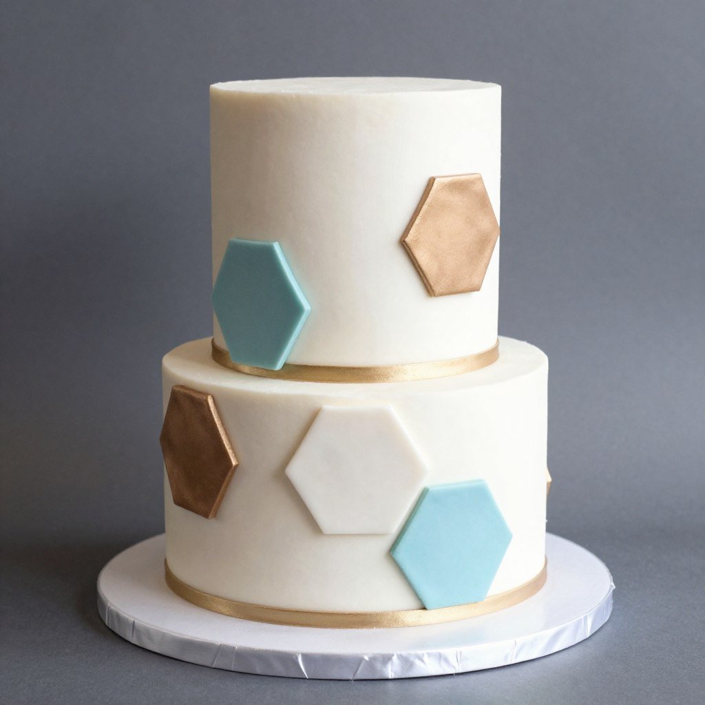 geometric fondant birthday cake geometric fondant birthday cake