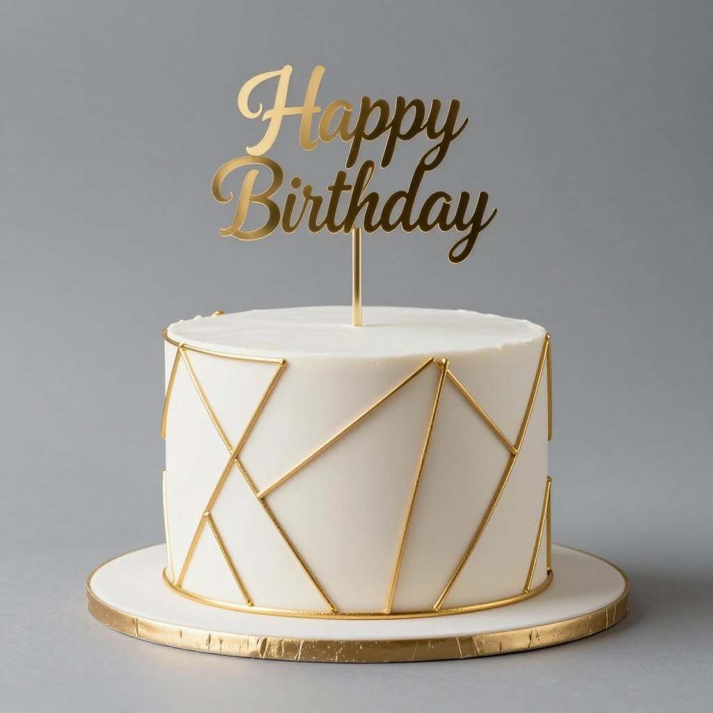 geometric minimalist birthday cake with sharp lines and modern design geometric minimalist birthday cake with sharp lines and modern design