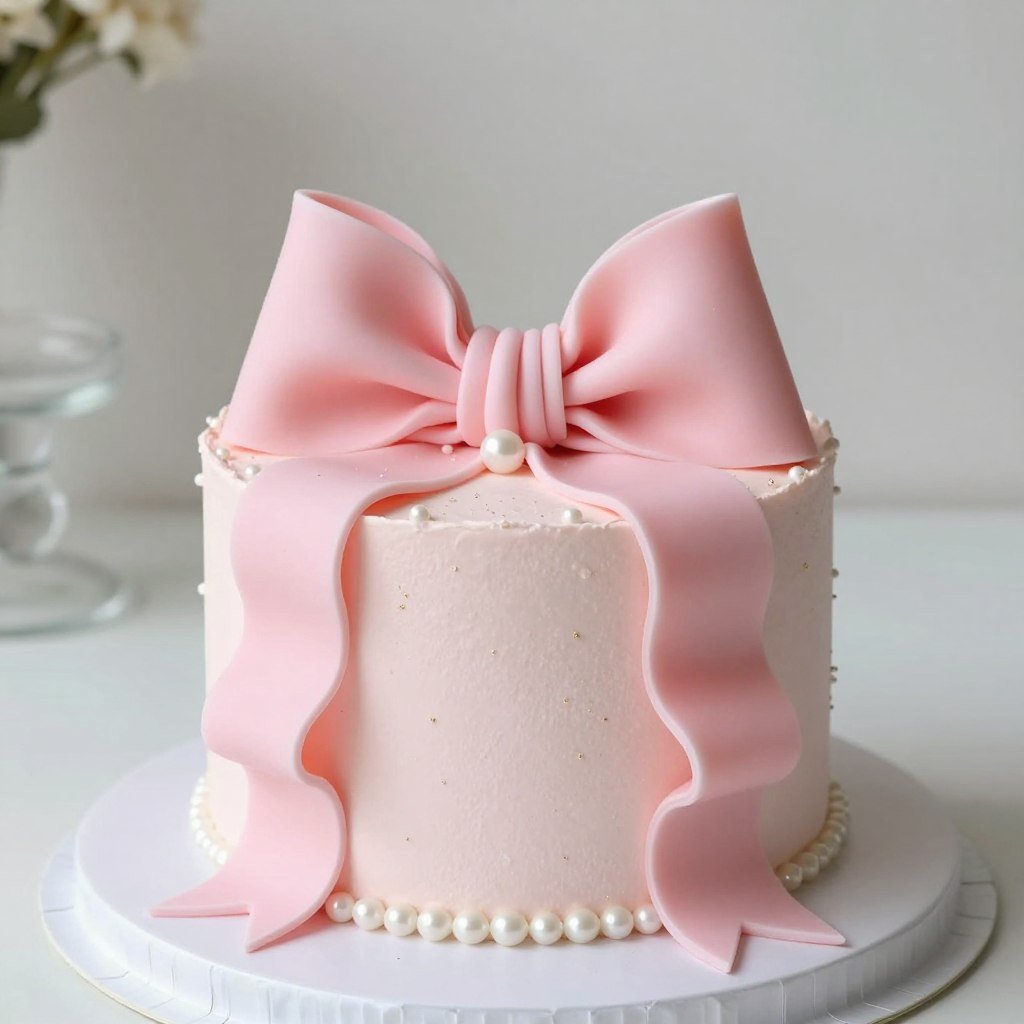 glitter accent coquette cake