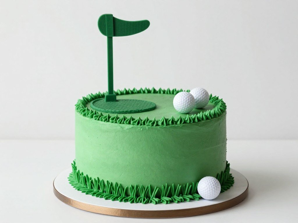 golf course themed cake