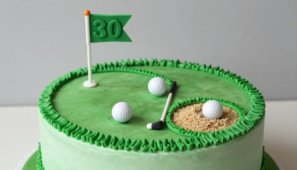 golf themed birthday cake for men turning 30