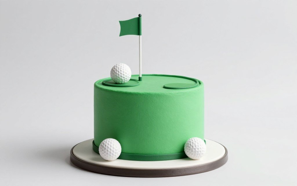 golf themed simple birthday cake