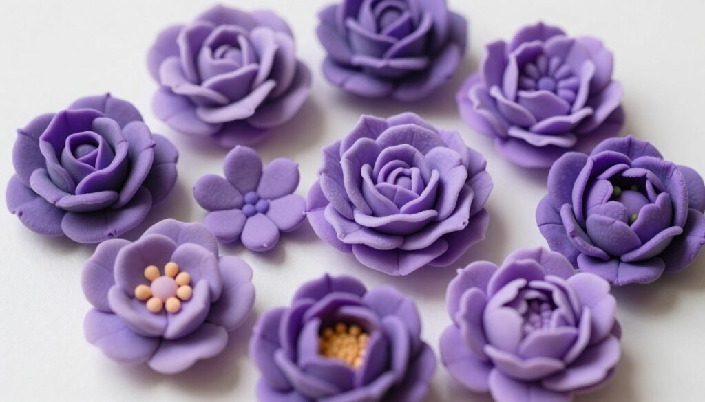 handmade purple sugar flowers for cake decoration handmade purple sugar flowers for cake decoration