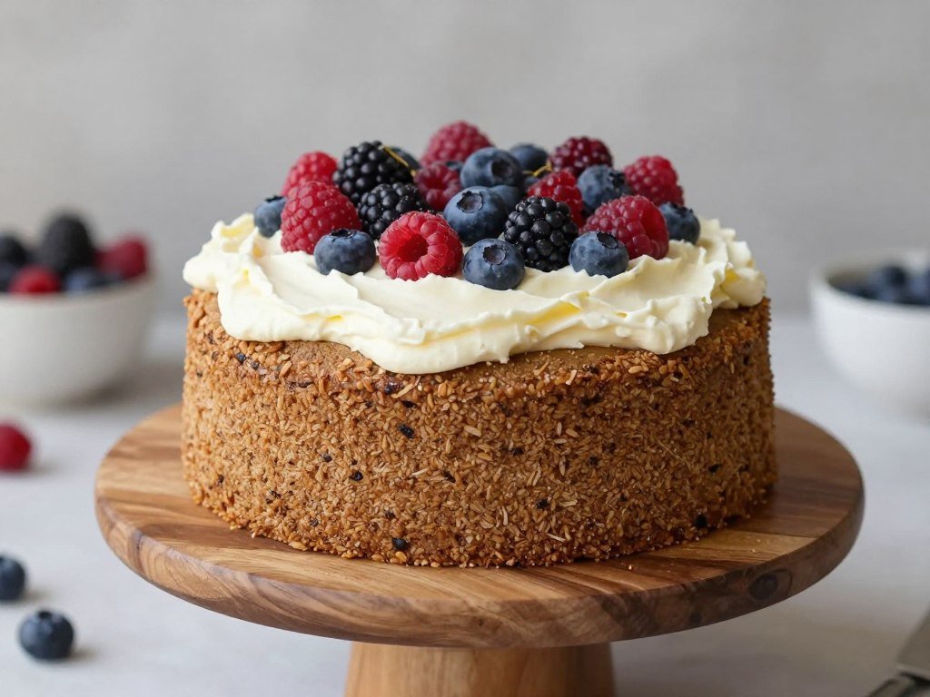 healthy first birthday cake made with natural ingredients