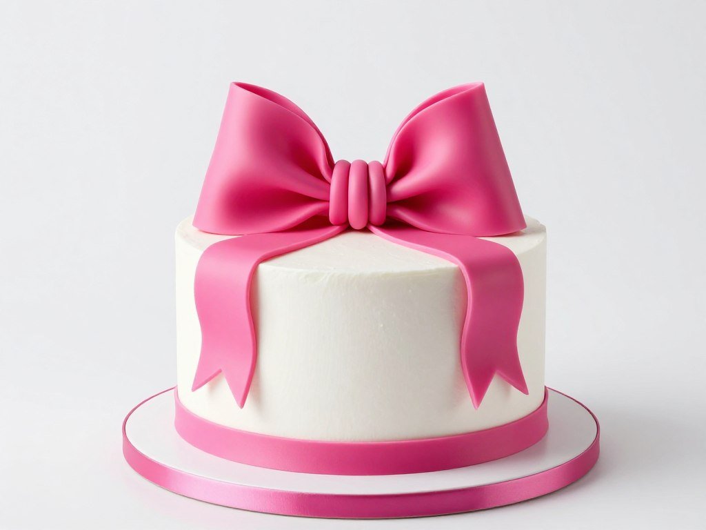 hot pink and white cake design