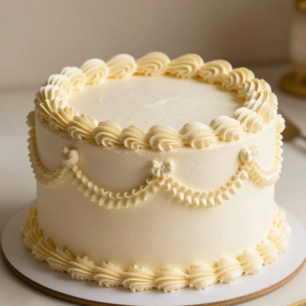 ivory white cake with vintage coquette aesthetic and warm tones ivory white cake with vintage coquette aesthetic and warm tones