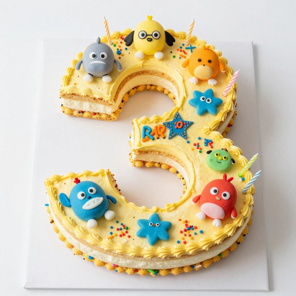 kids birthday cake shaped like numbers showing age kids birthday cake shaped like numbers showing age
