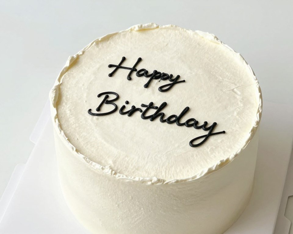 korean aesthetic cake with minimalist calligraphy lettering korean aesthetic cake with minimalist calligraphy lettering