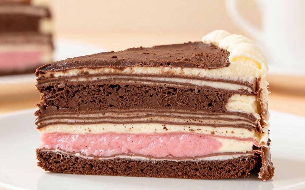 layered aesthetic cake design showing chocolate and pink layers layered aesthetic cake design showing chocolate and pink layers
