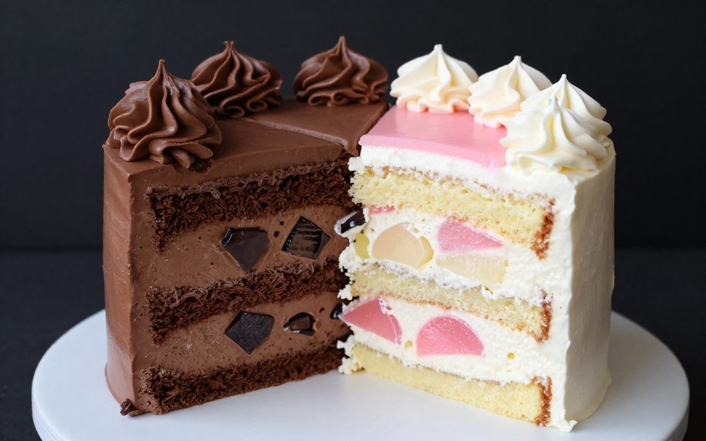 layered flavor combinations in aesthetic coquette cake