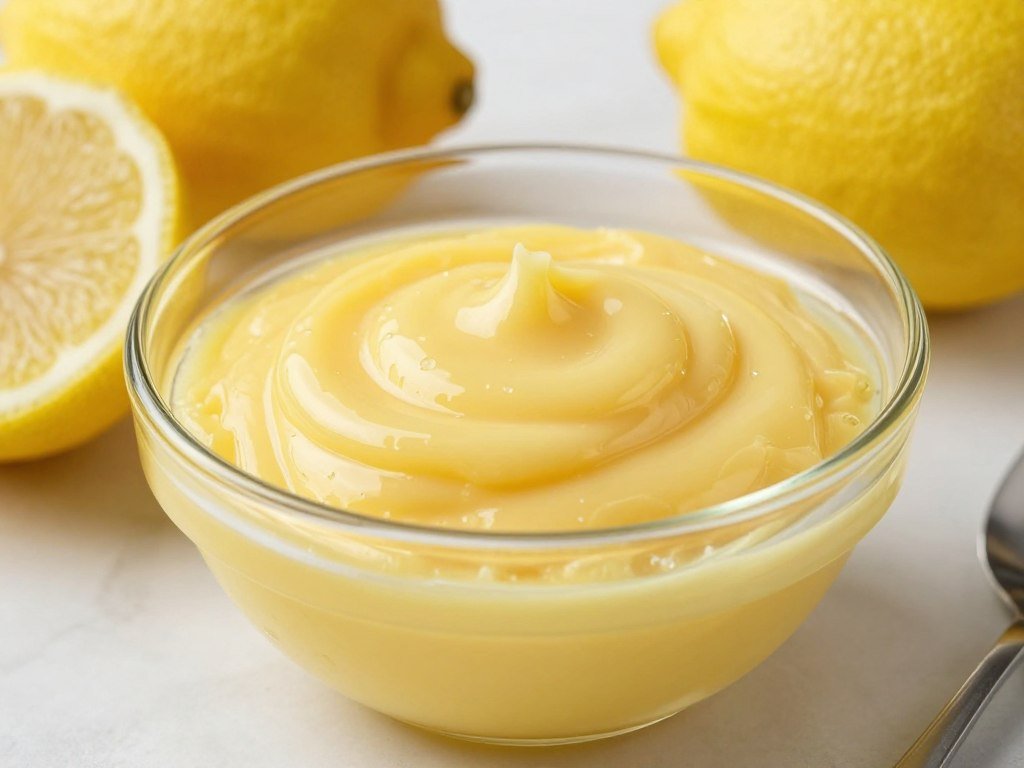 lemon curd in glass bowl lemon curd in glass bowl