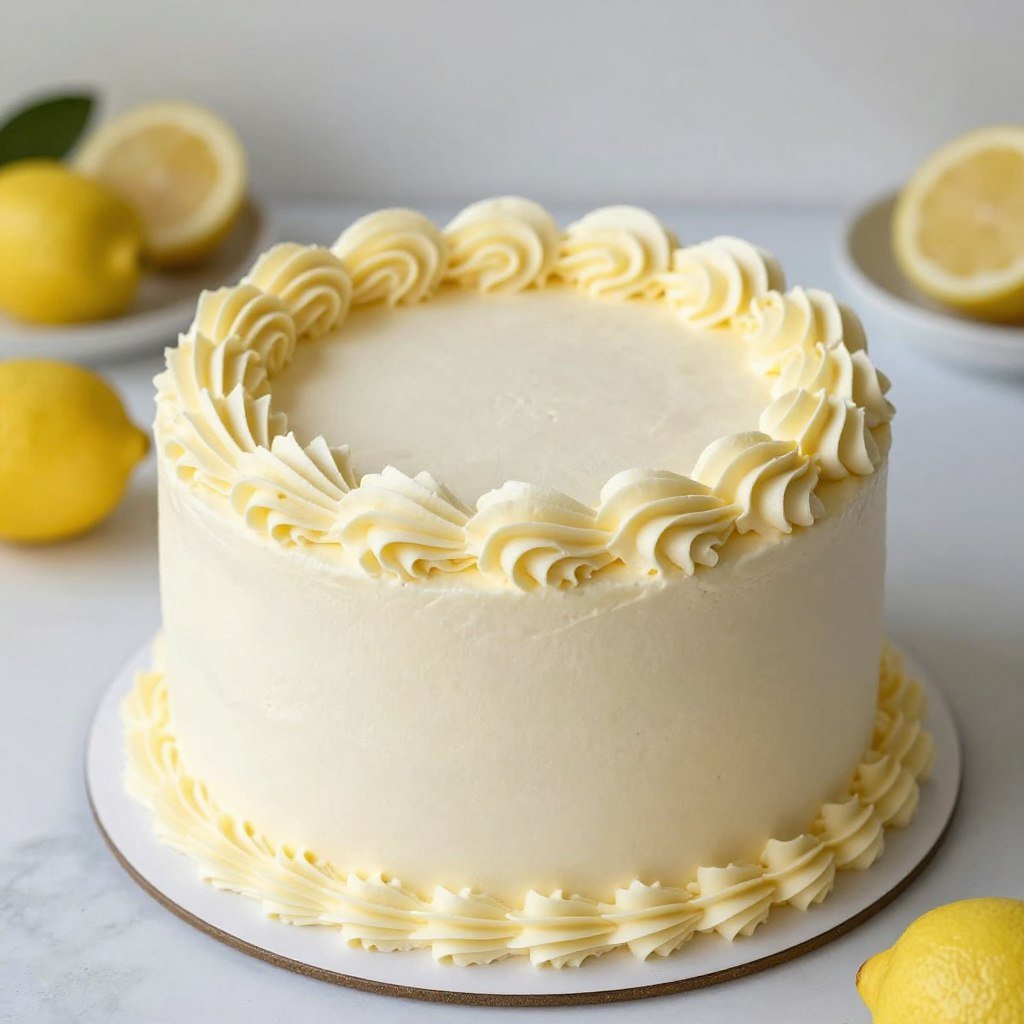 lemon vintage birthday cake