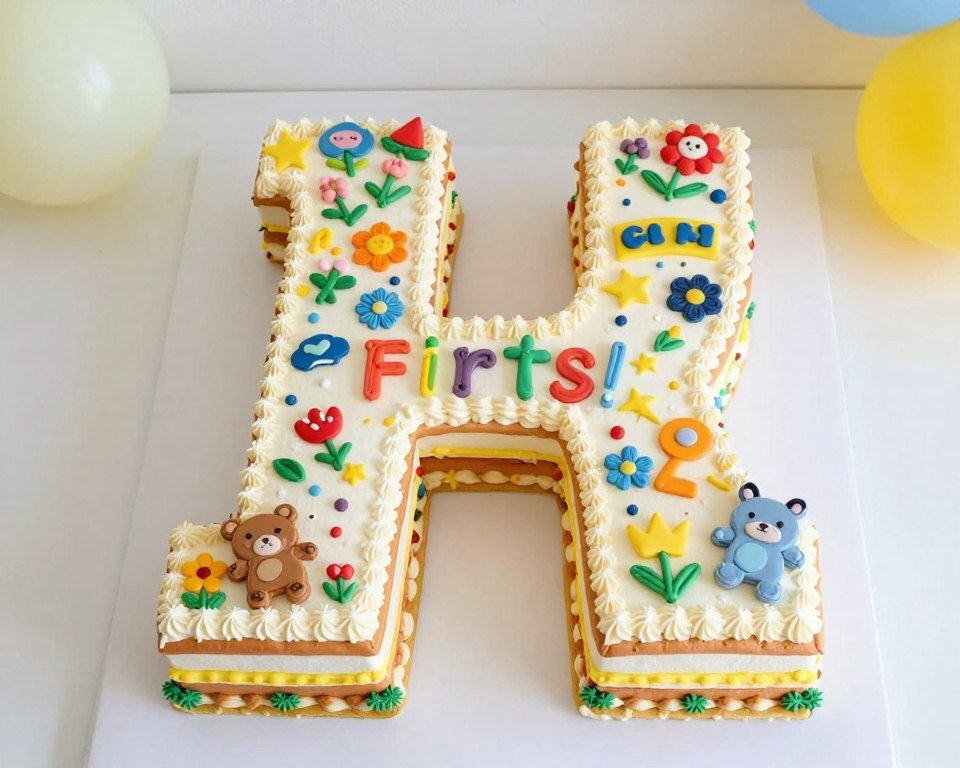 letter shaped birthday party cake for children letter shaped birthday party cake for children
