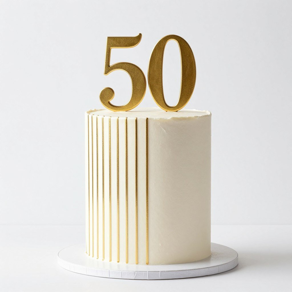 linear design modern birthday cake