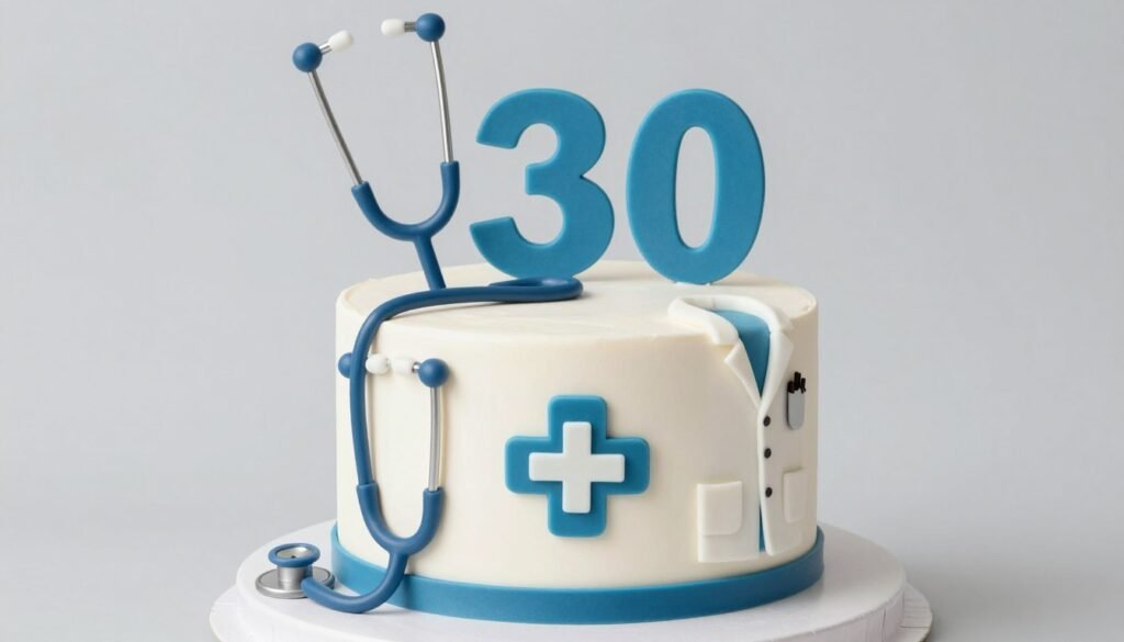medical doctor 30th birthday cake for men