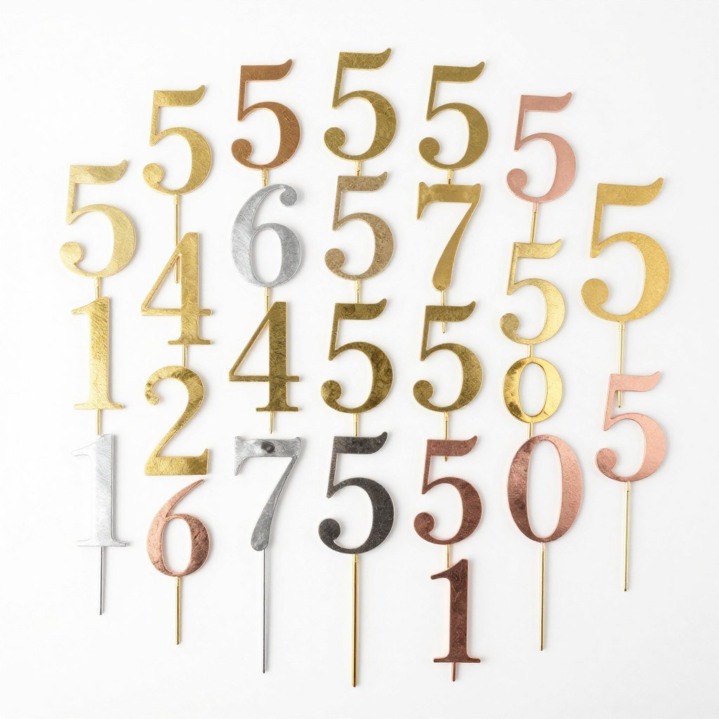 metallic cake topper collection