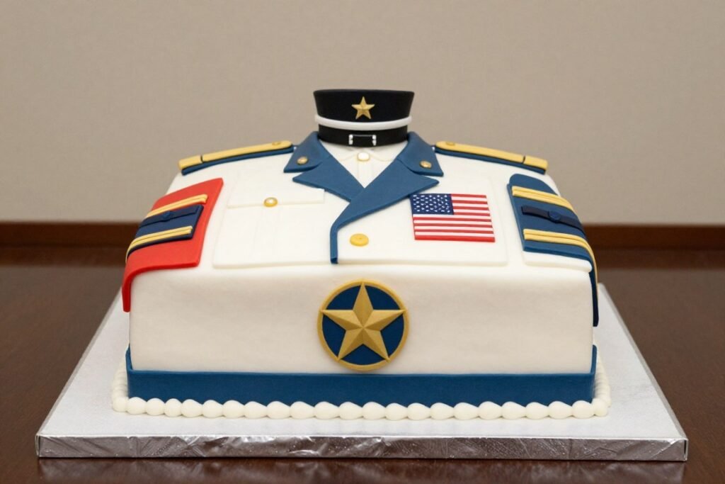military service birthday cake