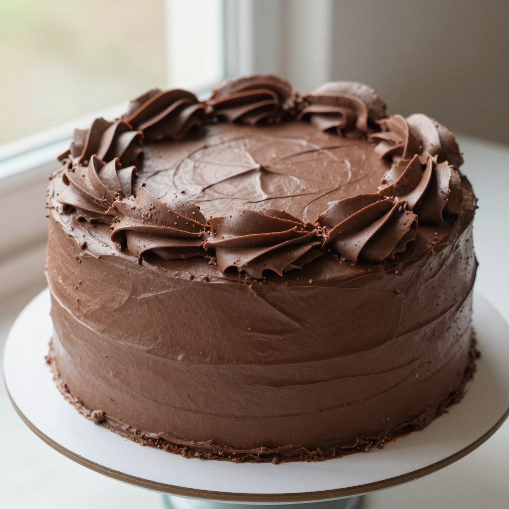 milk chocolate birthday cake with smooth frosting milk chocolate birthday cake with smooth frosting