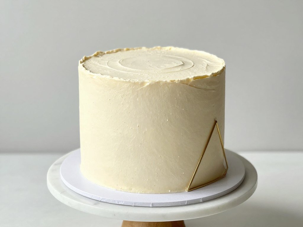 minimalist birthday cake design with clean lines and neutral tones