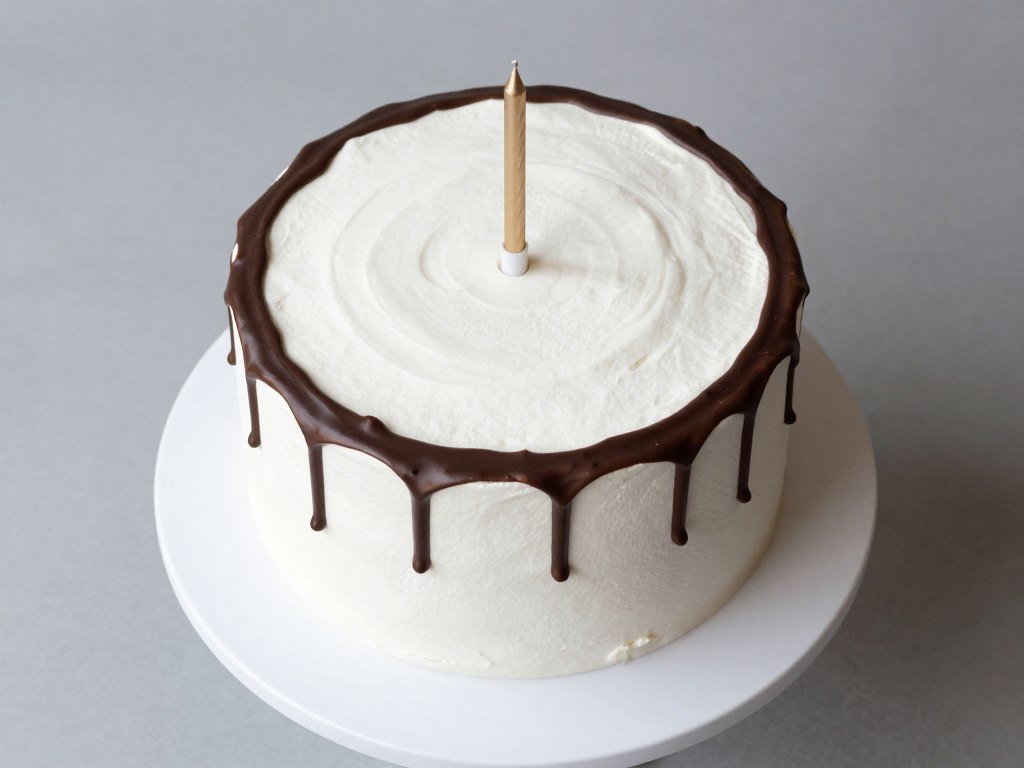 minimalist drip cake with single color drip