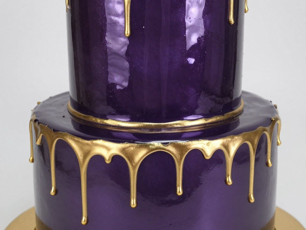 mirror glaze drip birthday cake shiny finish