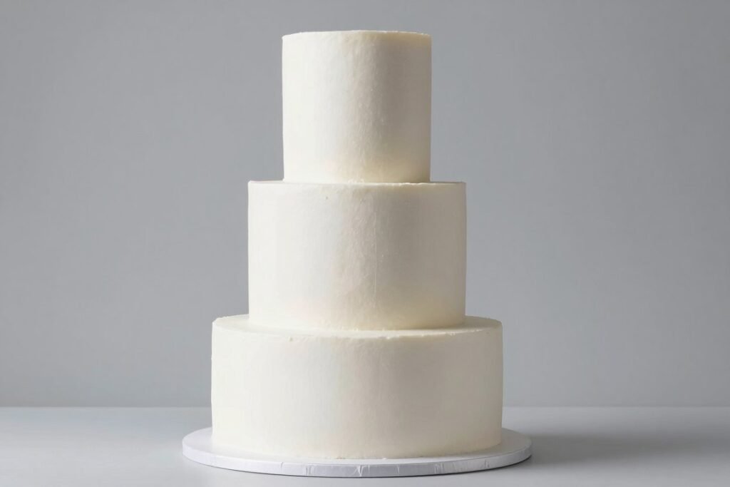 modern varied height white tiered birthday cake modern varied height white tiered birthday cake