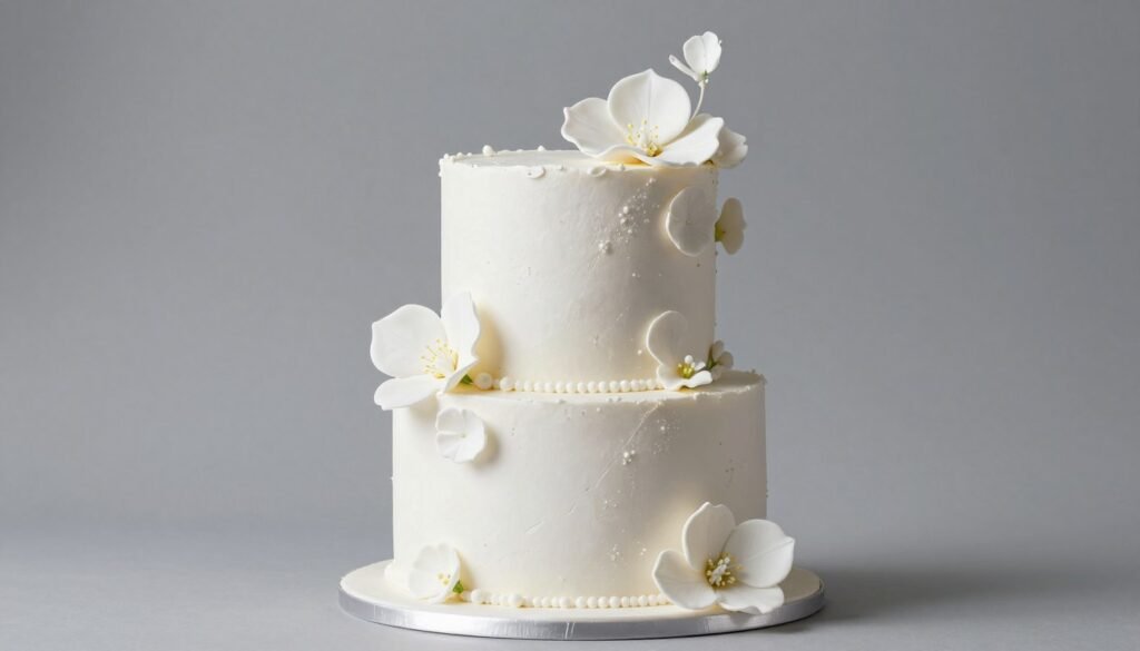 monochromatic white flower birthday cake monochromatic white flower birthday cake