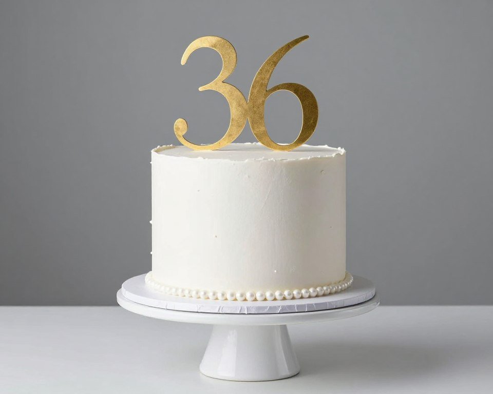 monogram birthday cake elegant personalized design
