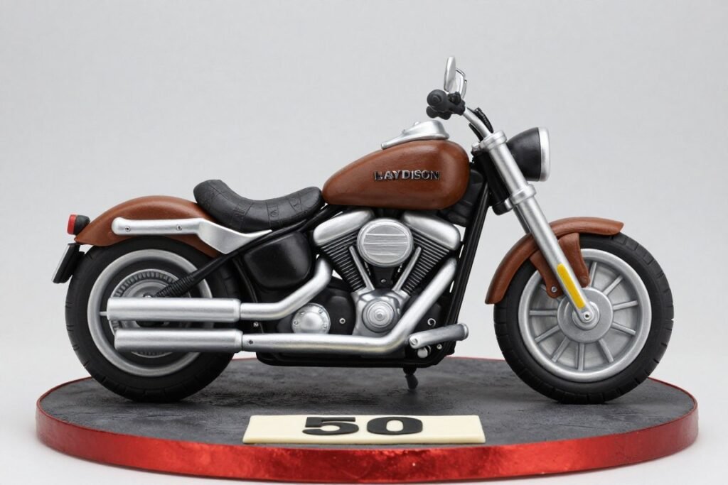motorcycle themed birthday cake for men