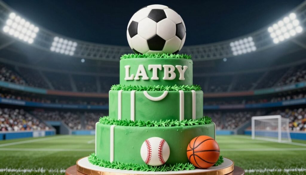 multi-tier sports birthday cake design for school-age boy multi-tier sports birthday cake design for school-age boy