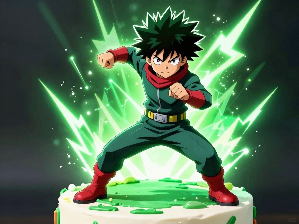 my hero academia deku birthday cake green lightning one for all effects my hero academia deku birthday cake green lightning one for all effects