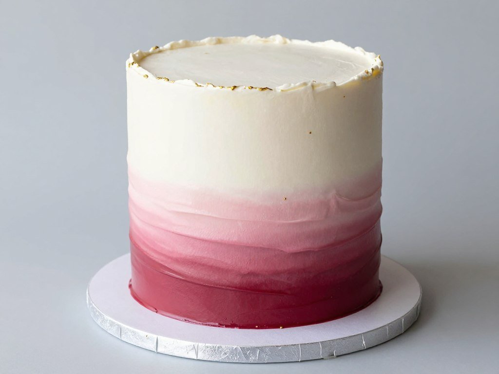 ombre buttercream cake with smooth gradient for mom's birthday