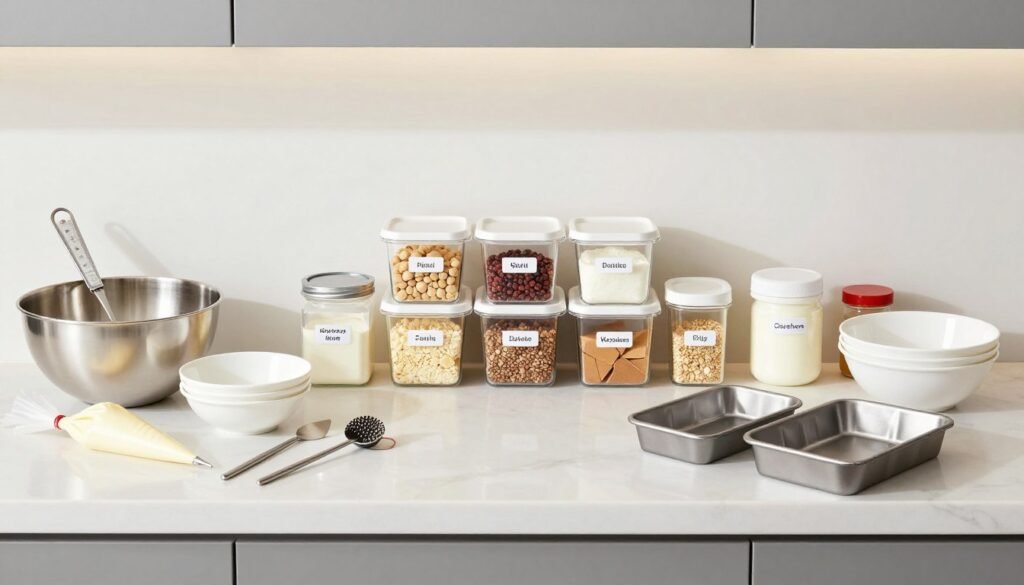 organized cake baking and decorating workspace organized cake baking and decorating workspace