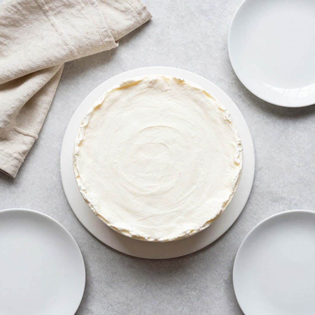 overhead flat lay minimalist birthday cake photo