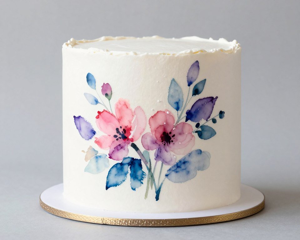 painted floral cake for mother day painted floral cake for mother day