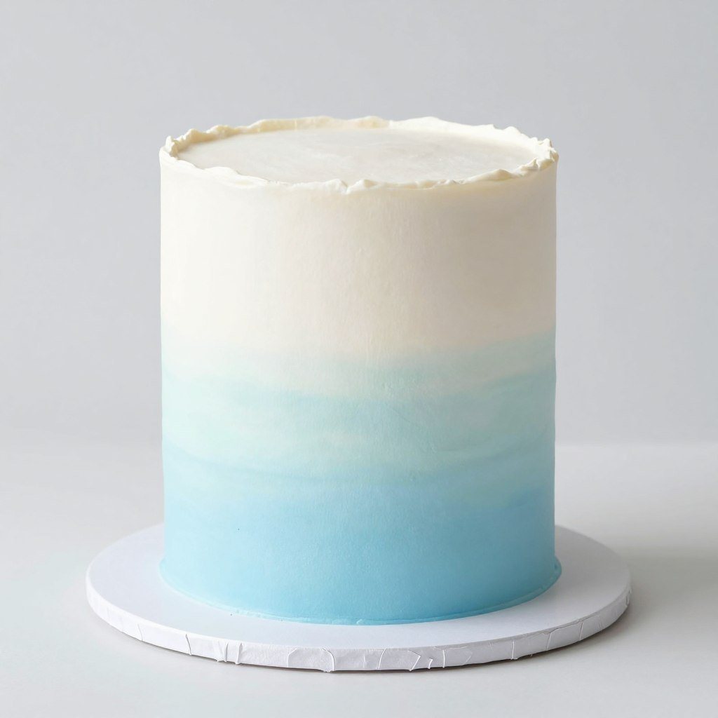 pastel blue cake with ombre effect pastel blue cake with ombre effect