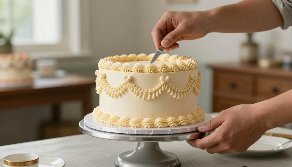 perfectly executed vintage birthday cake for men showing professional techniques