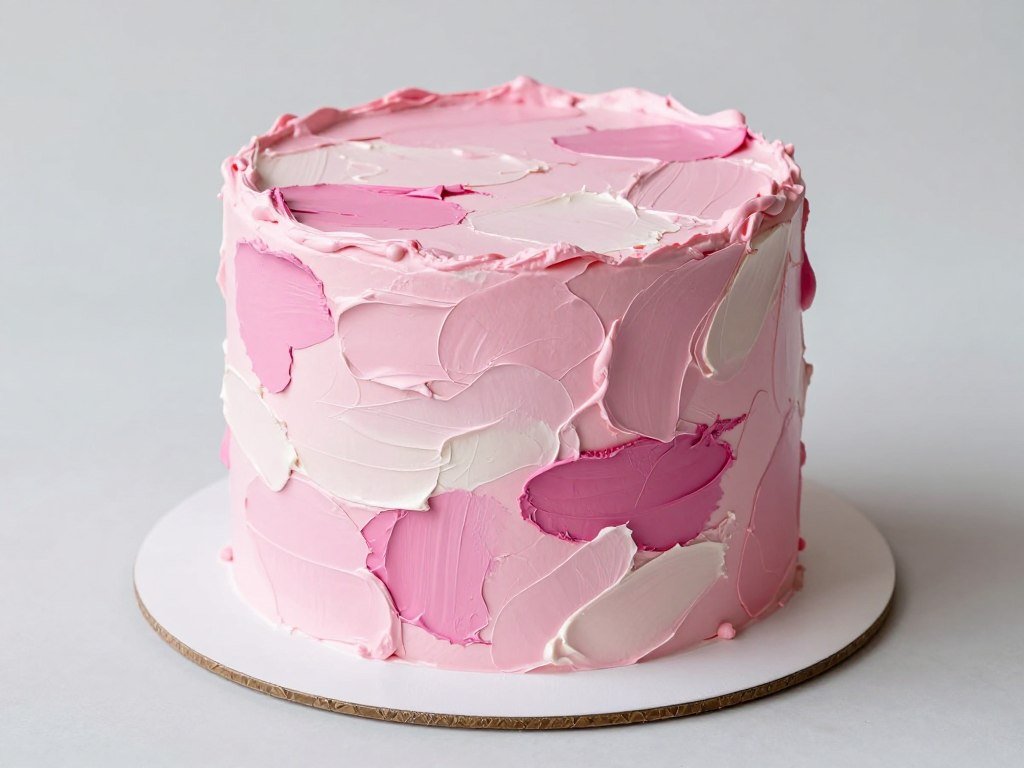 pink abstract brushstroke cake design pink abstract brushstroke cake design