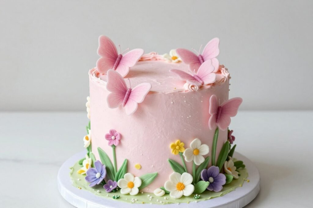 pink butterfly garden birthday cake pink butterfly garden birthday cake