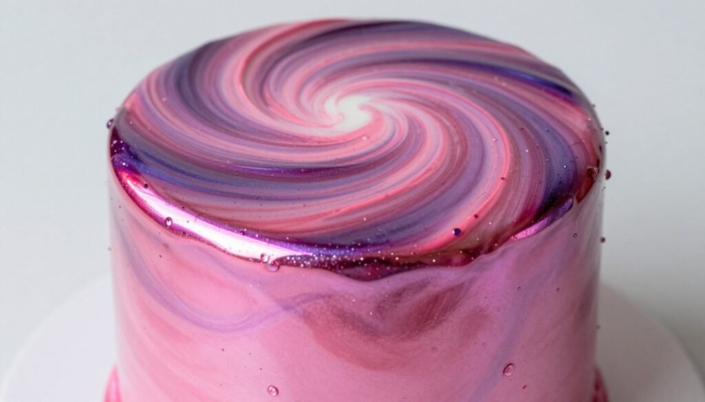 pink galaxy mirror glaze cake pink galaxy mirror glaze cake