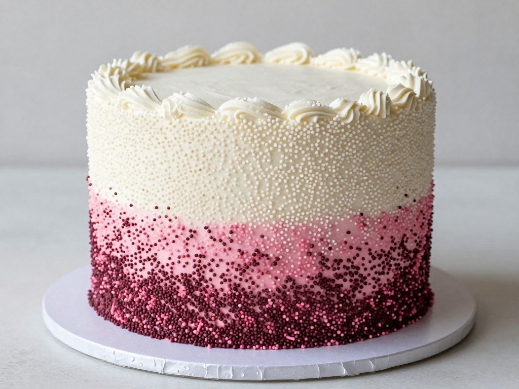 pink ombre sprinkle cake gradient effect pink ombre sprinkle cake gradient effect