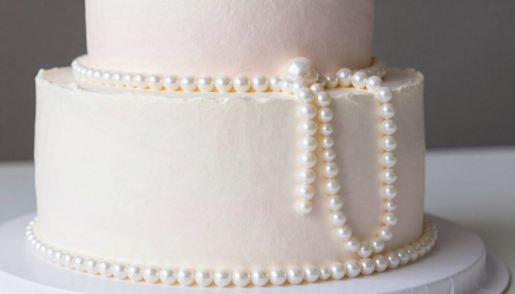 pink tones cake with cascading sugar pearls pink tones cake with cascading sugar pearls