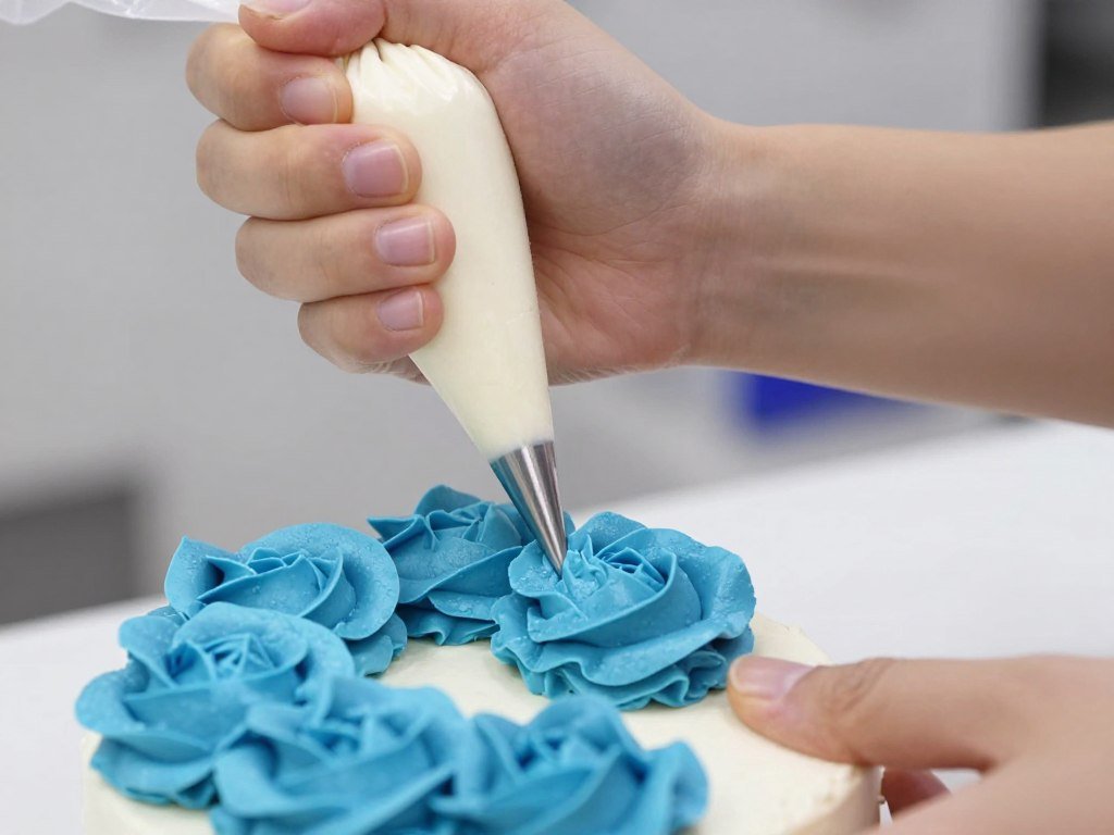 piping techniques blue buttercream roses tutorial piping techniques blue buttercream roses tutorial