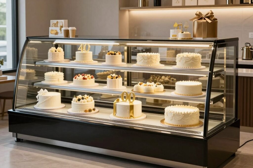 professional bakery elegant cake display