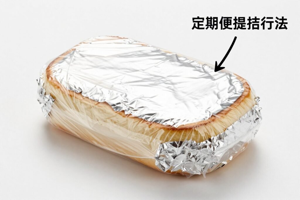 properly wrapped cake for freezing