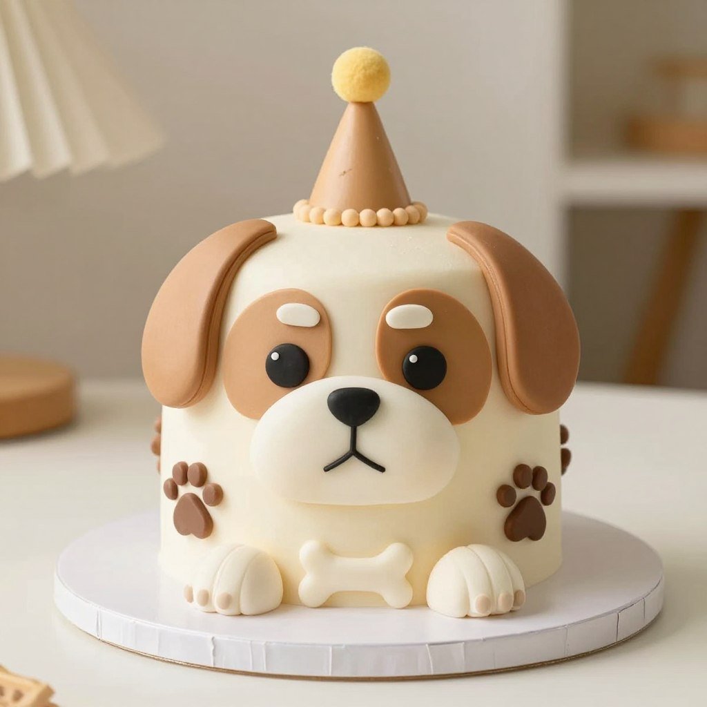 puppy dog birthday cake with paw prints puppy dog birthday cake with paw prints