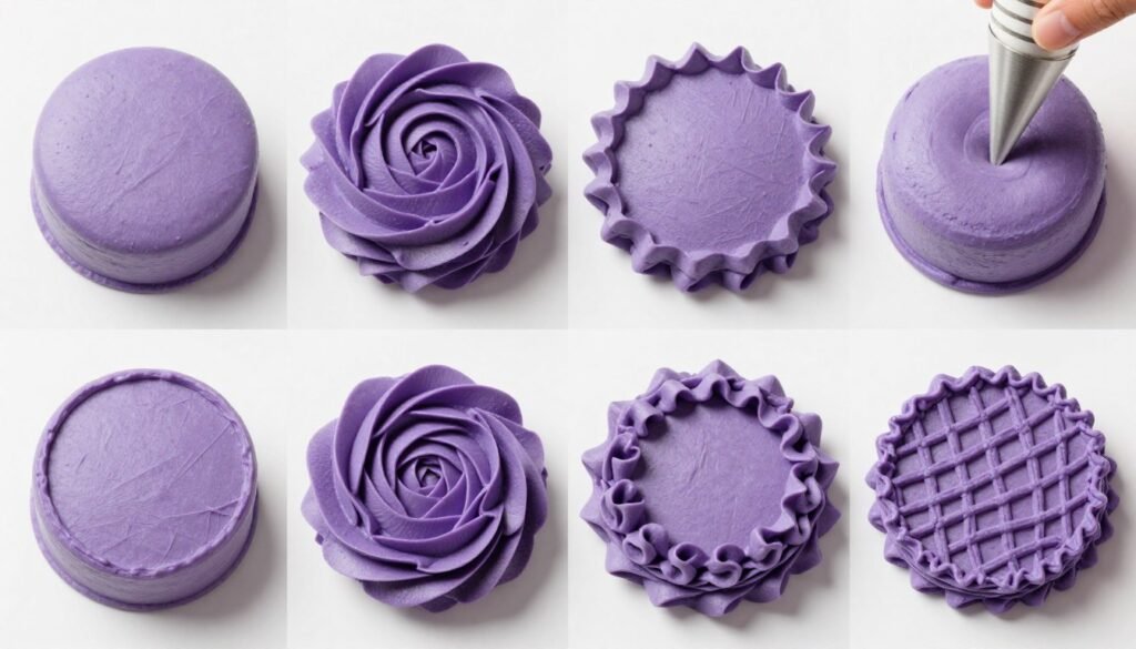 purple buttercream frosting techniques