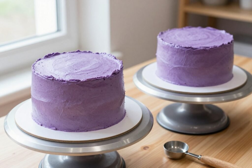purple cake basic tools aesthetic result
