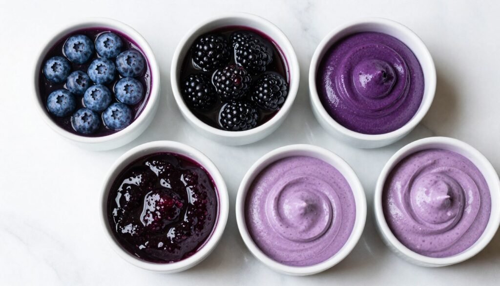 purple cake fillings variety