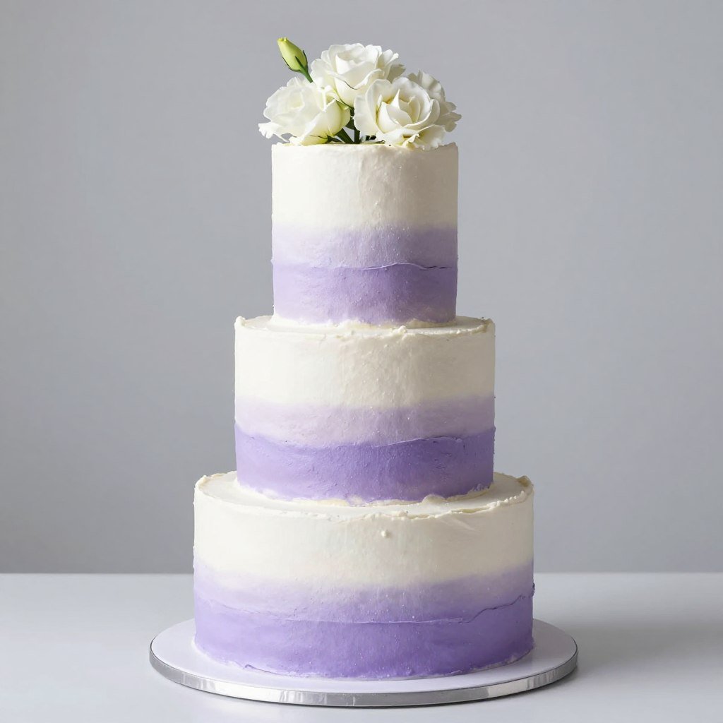 purple ombre birthday cake design